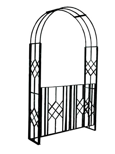 GG 004-125 DR Arched doorซุ้มไม้เลื้อยและประตูลายข้าวหลามตัด